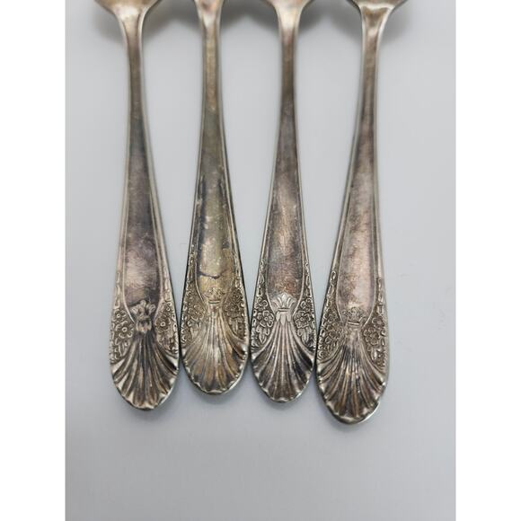 Radiance 1939 Crown Silverplate Salad Forks 6" International Silver Lot of 4 VTG - Picture 8 of 8